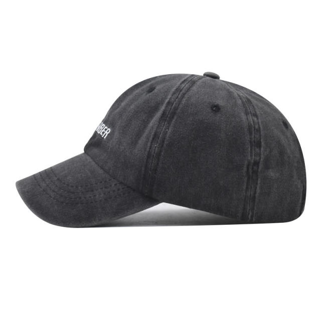 New REMEMBER letter embroidered cotton baseball cap