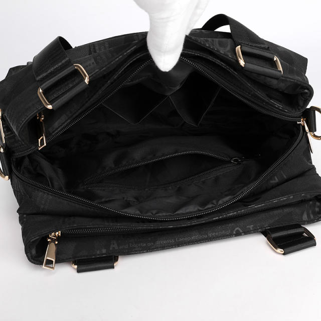Vintage printed nylon handbag
