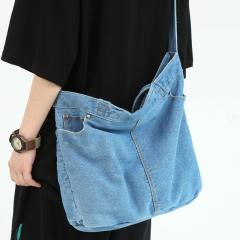 Casual large capacity denim tote bag