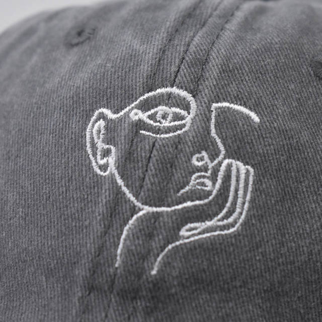 New monkey embroidered cotton baseball cap