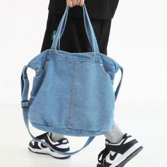 Casual large capacity denim tote bag