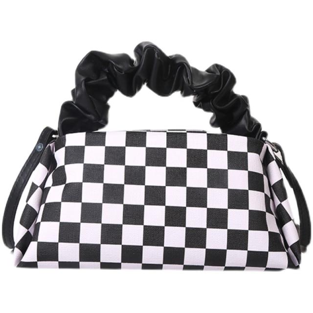 Square plaid handbag