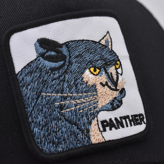 New Cheetah embroidered cotton mesh baseball cap