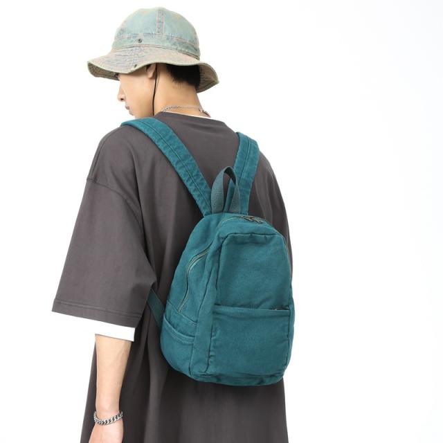 Plain color casual backpack school bag