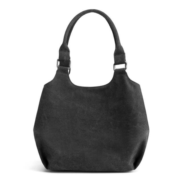 Fashion solid color canvas handbag