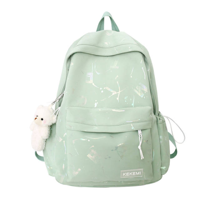 Graffiti reflective schoolbag casual high school student backpack