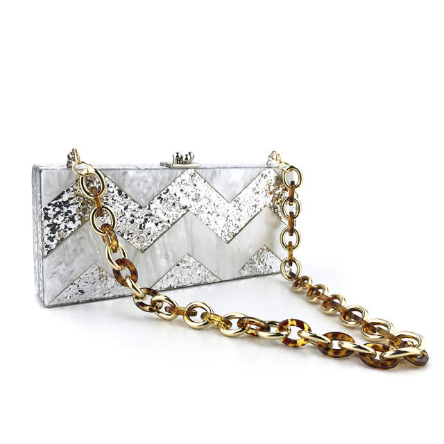 Mother of pearl acrylic evening bags