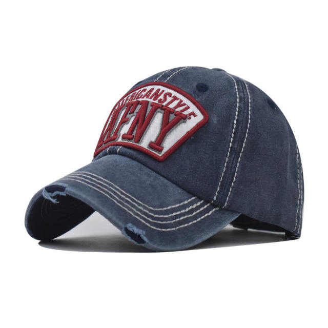 New AFNY letter embroidered cotton mesh baseball cap