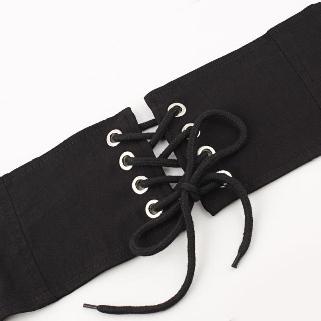 Black color corset style belt