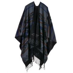 Geometric pattern warm shawl