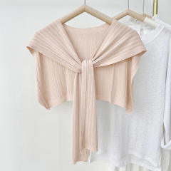 Summer knitted shawl scarf plain color