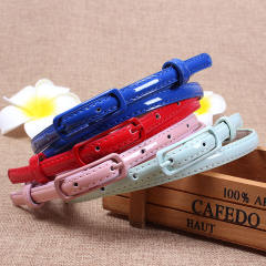 Candy color thin buckle belts
