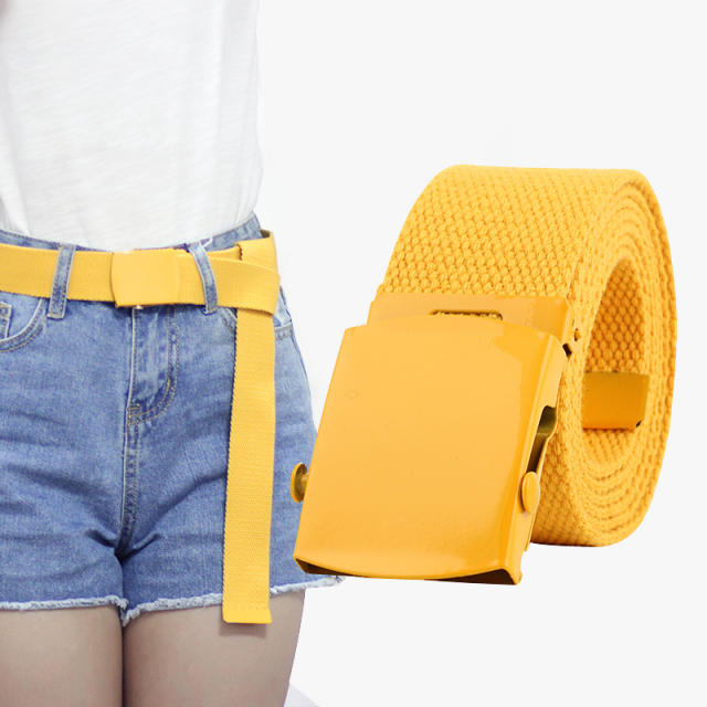 Colored canvas belts