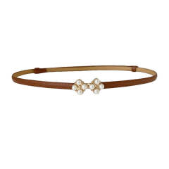 Pearl clover dress cinch belt