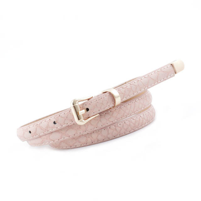 Popular women's snake pattern skinny knot belts