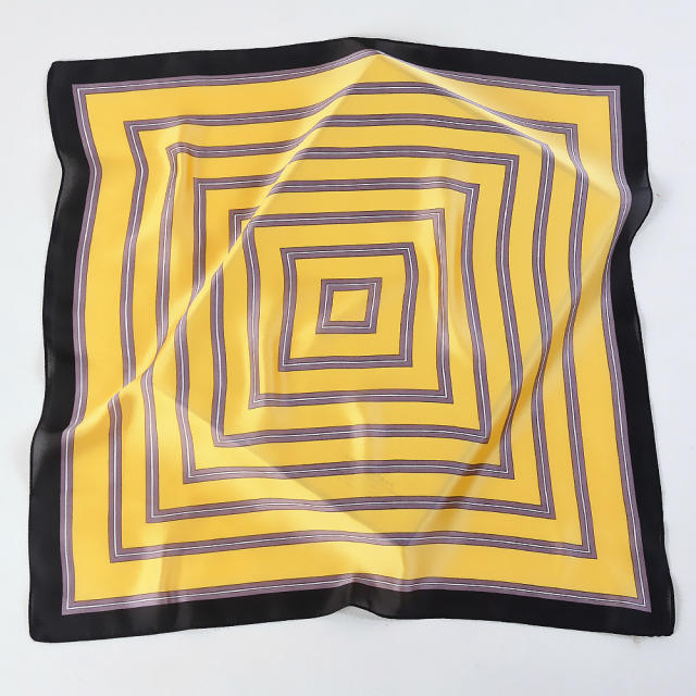 53cm silk patterned lady square scarves