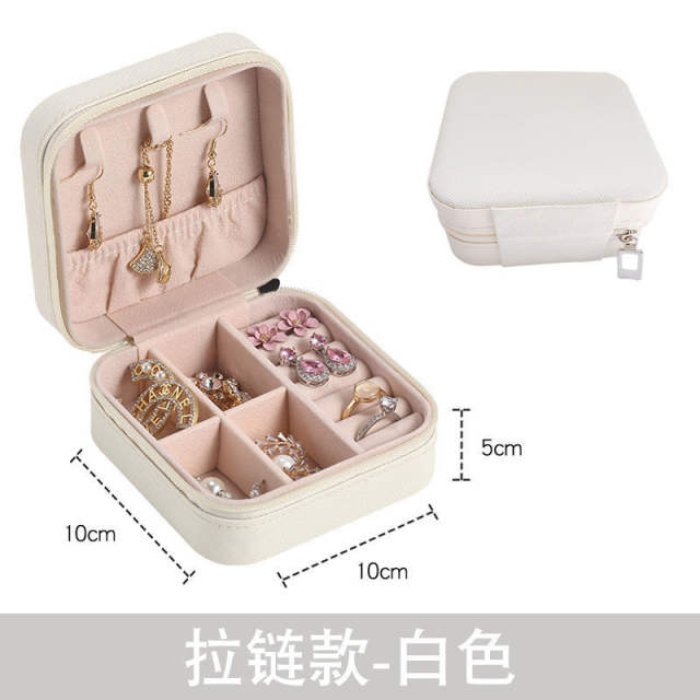 Korean fashion PU travel jewelry box