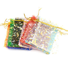 Colorful mesh jewelry bag