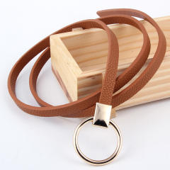 New design thin skinny knot belt