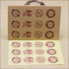 DIY handmade thank you stickers 12pcs/1paper 3cm