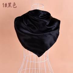 90cm plain color satin square scarf