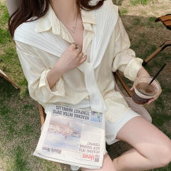 Summer knitted shawl scarf plain color