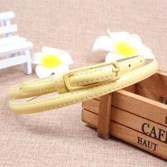 Candy color thin buckle belts