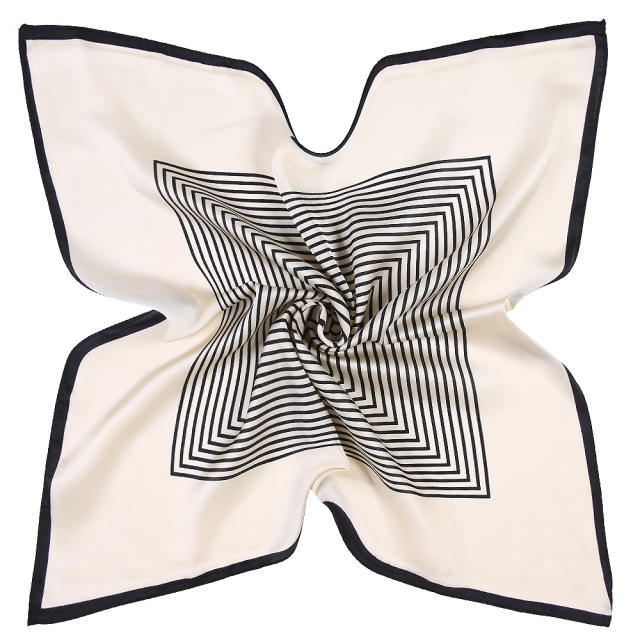 55cm striped satin square scarves