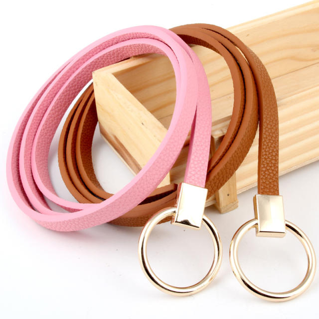 New design thin skinny knot belt