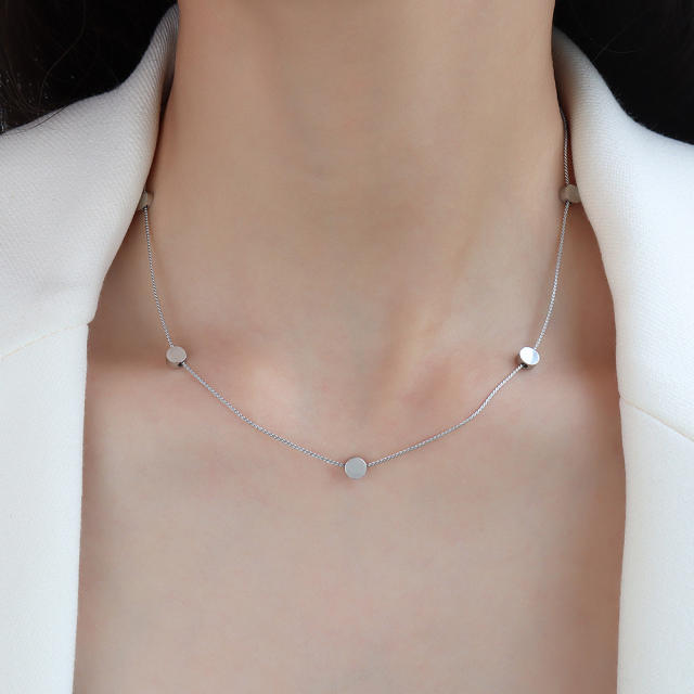 Stainless steel choker necklace