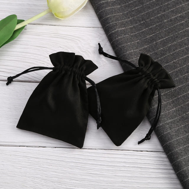 Black flannel jewelry package bag