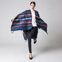 Geometric pattern warm shawl