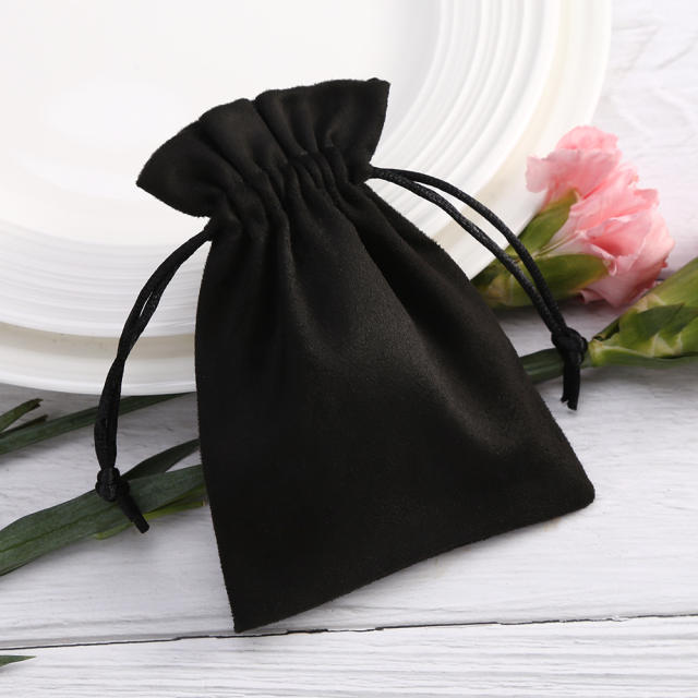 Black flannel jewelry package bag