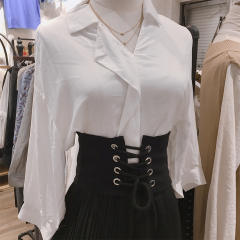 Black color corset style belt