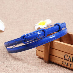 Candy color thin buckle belts