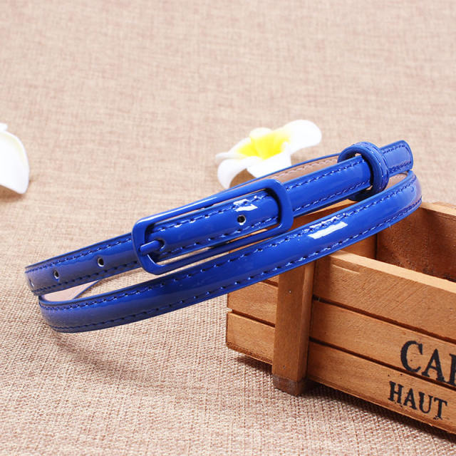Candy color thin buckle belts