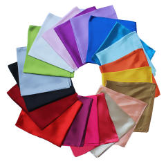 60cm plain color satin square scarves