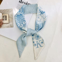 Inital letter skinny neckerchief