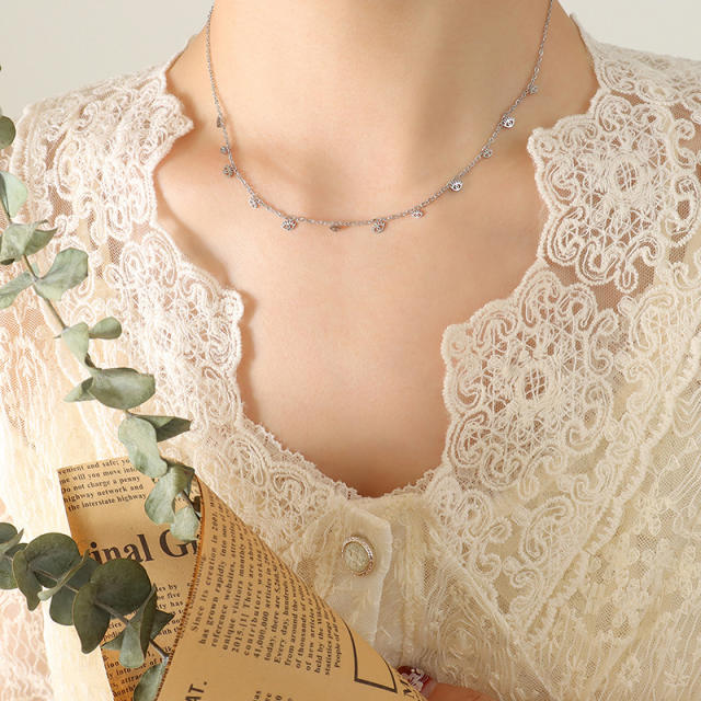 Stainless steel choker necklace