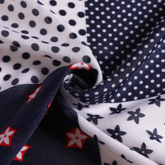 INS patchwork satin square scarves 53cm