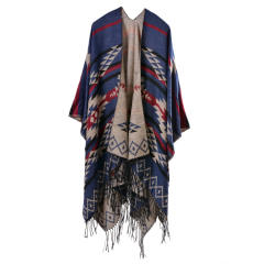 Geometric pattern warm shawl
