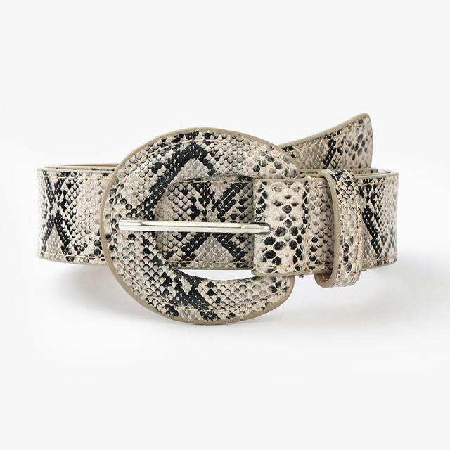 Animal pattern vintage buckle belts