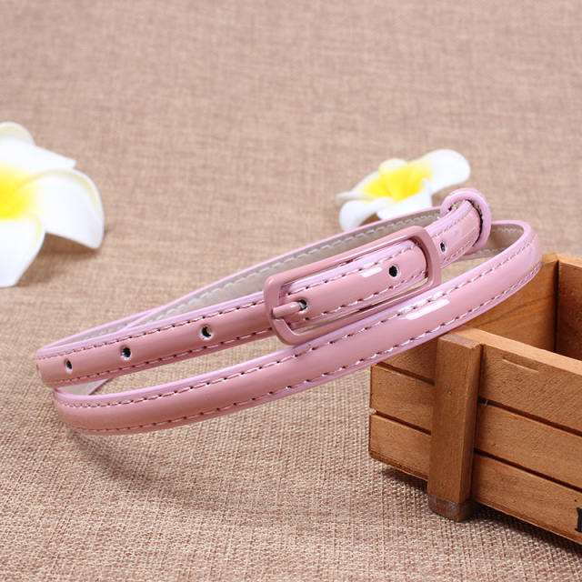 Candy color thin buckle belts