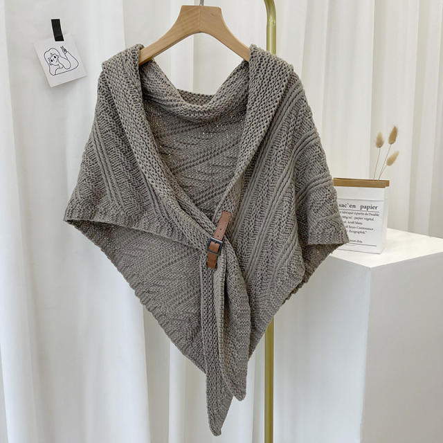 Warm corchet triangle shaped shawl scarf