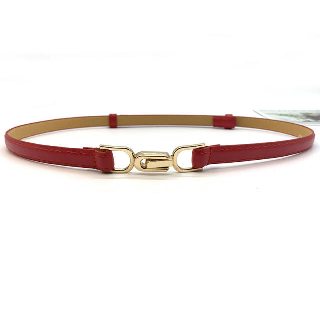 Elegant PU leather cinch belt