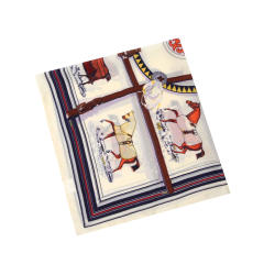 53cm satin patterned square scarves