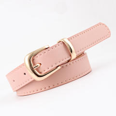 Solid color horseshoe buckle belts