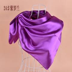 90cm plain color satin square scarf