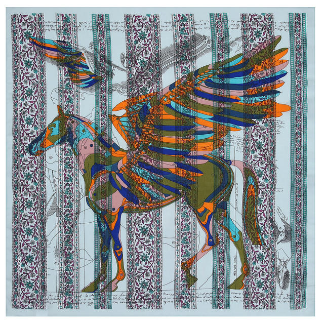 53cm unicorn pattern square scarves