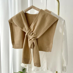 Korean fashion plain color kniited shawl scarf
